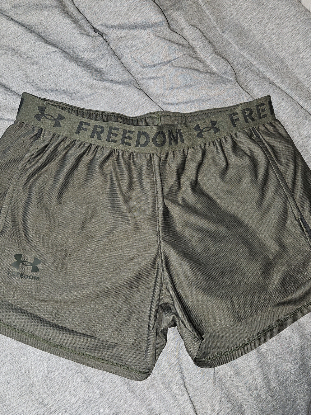 Under Armour Women's Freedom Olive Green Athletic Shorts